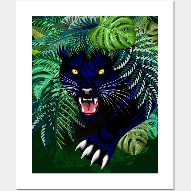 Black Panther Spirit Wall Art by BluedarkArt